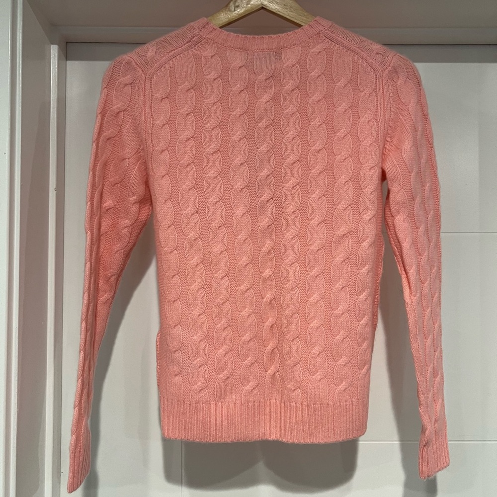 Lord and Taylor Cashmere Cable Knit Pink Sweater - Size XSP NWT - Picture 4 of 5